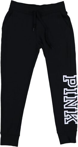 Victoria's Secret Pink Sweatpants Skinny Jogger (Black/White Logo, XS) in Saudi Arabia