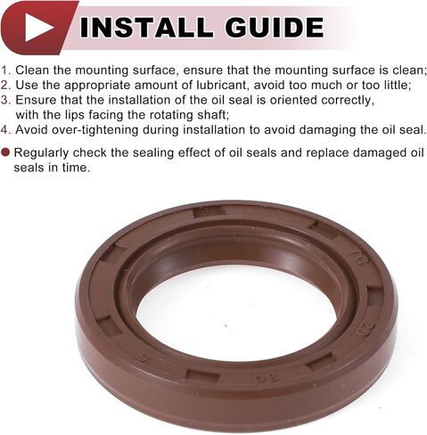 Universal Oil Seal TC Seal Ring Rotary Shaft Seal 35x62x8mm High Pressure FKM Rubber Brown 2 Pcs in Saudi Arabia