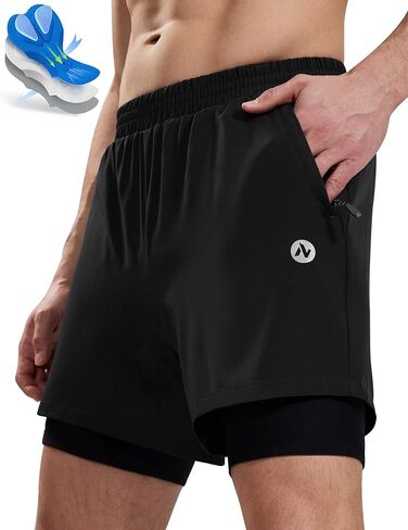 Nepest Men’s 4D Padded Mountain Bike Shorts MTB Cycling Biking Bicycle Riding Shorts with Zipper Pockets in Kuwait