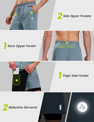 Nepest Men’s 4D Padded Mountain Bike Shorts MTB Cycling Biking Bicycle Riding Shorts with Zipper Pockets in Saudi Arabia