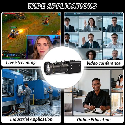 MOKOSE HDMI Camera, HD 1080P 60FPS Digital Security Camera, Industry Digital Camera with 5-50mm Telephoto Zoom Manual HD Lens. in Saudi Arabia