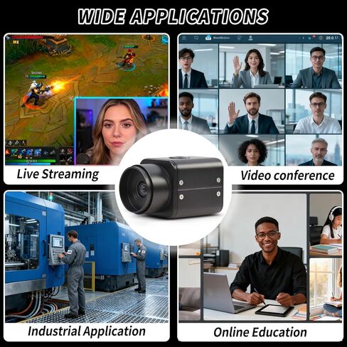 كاميرا MOKOSE HDMI، كاميرا أمان رقمية HD 1080P 60FPS، كاميرا رقمية صناعية مع عدسة تكبير يدوية عالية الدقة 5-50 مم. in Kuwait