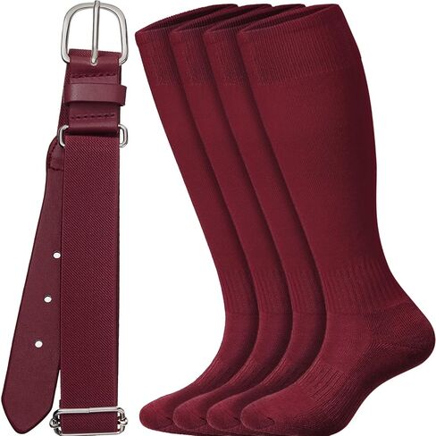 Baseball Socks and Belt Youth Combo Set Softball Belts with Softball Sock Elastic Waist Belt in Saudi Arabia