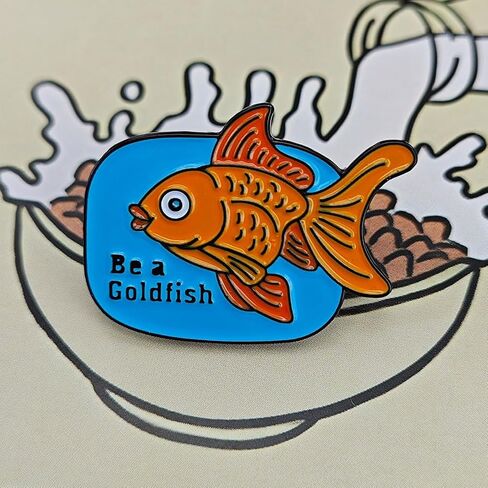 Shark Goldfish Carp Enamel Pin Mindset Is Everything Brooch - Mindset is everything for Women, Men, Teenagers, Adults in Saudi Arabia