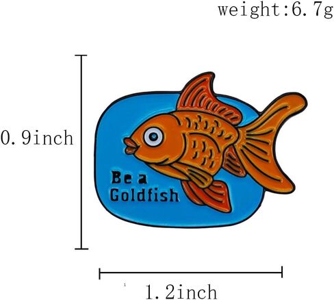 Shark Goldfish Carp Enamel Pin Mindset Is Everything Brooch - Mindset is everything for Women, Men, Teenagers, Adults in Saudi Arabia