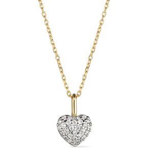 Ana Luisa Puffed Heart Necklace - Lev | 14K Gold Plated Heart Chain + Charm | Hypoallergenic, Water-Resistant & Tarnish-Free Necklace | Gold Chain Pendant Necklace | Adjustable Chain Length in Kuwait
