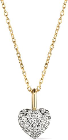 Ana Luisa Puffed Heart Necklace - Lev | 14K Gold Plated Heart Chain + Charm | Hypoallergenic, Water-Resistant & Tarnish-Free Necklace | Gold Chain Pendant Necklace | Adjustable Chain Length in Saudi Arabia