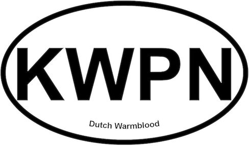 Cafepress KWPN DUTCH WARDBLOOD الملصق البيضاوي ملصق مصد السيارة in Kuwait