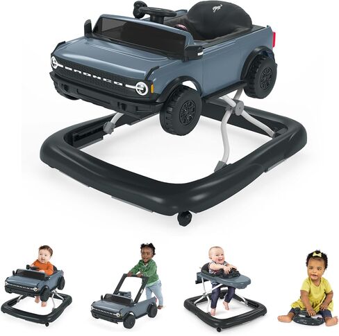 Bright Starts Ford Mustang 4-in-1 Pink Baby Activity Center & Push Walker with Removable Interactive Steering Wheel -Toy, 6 Months and up in Saudi Arabia