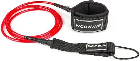 WOOWAVE Surfboard Leash Premium Surf Leash SUP Leg Rope Straight 6/7/8/9 feet for All Types of Surfboards in Kuwait