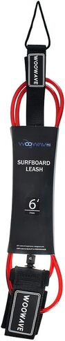 WOOWAVE Surfboard Leash Premium Surf Leash SUP Leg Rope Straight 6/7/8/9 feet for All Types of Surfboards in Kuwait