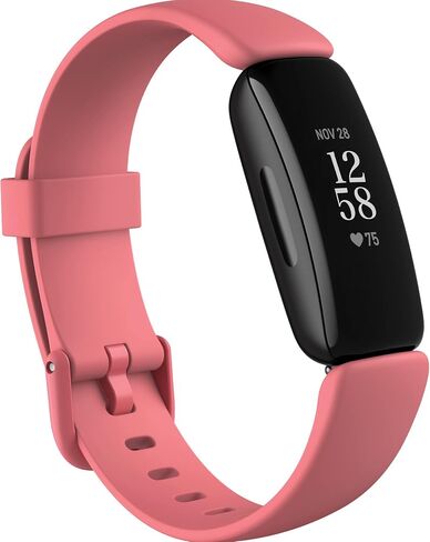 Fitbit Inspire 2 Health & Fitness Tracker with a Free 1-Year Premium Trial, 24/7 Heart Rate, Black/Black, One Size (S & L Bands Included) (Renewed) in Saudi Arabia