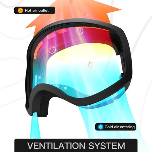 LOEO Kids Ski Goggle, Snow Ski Goggles for Kids Youth Teens Boys and Girls from 5-14 in Saudi Arabia