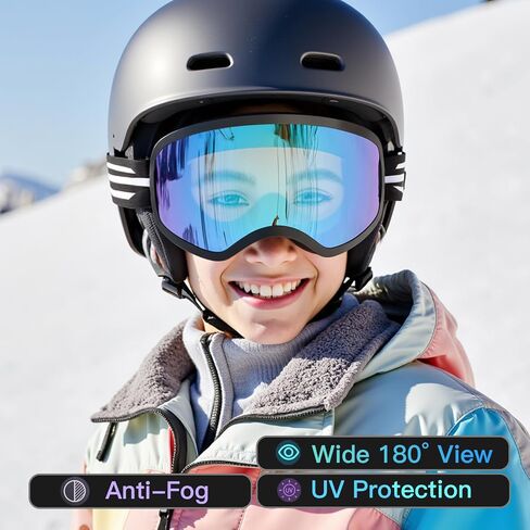 LOEO Kids Ski Goggle, Snow Ski Goggles for Kids Youth Teens Boys and Girls from 5-14 in Saudi Arabia