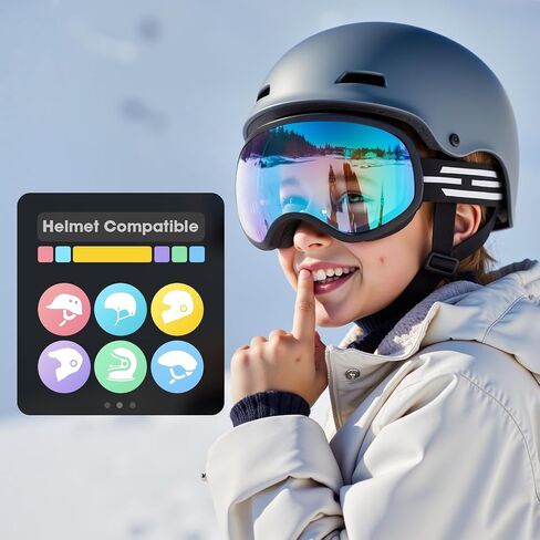 LOEO Kids Ski Goggle, Snow Ski Goggles for Kids Youth Teens Boys and Girls from 5-14 in Saudi Arabia