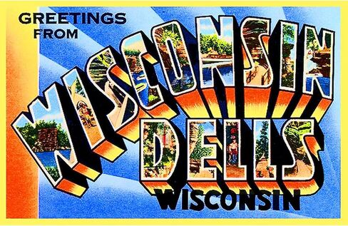 CafePress Wisconsin Dells Greetings Rectangle Bumper Sticker Car Decal in Saudi Arabia