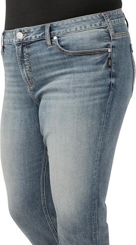 Silver Jeans Co. womens Elyse Mid Rise Capri Plus Size Jeans in Saudi Arabia