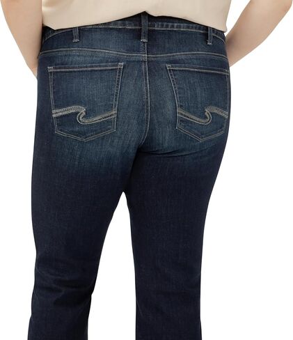 Silver Jeans Co. womens Elyse Mid Rise Capri Plus Size Jeans in Kuwait