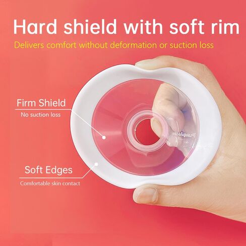 PumpMom 24mm Flange Breast Shields Medium Breast Pump Flanges for Medela，Replace Flange Compatible with Medela Breast Pumps Personalfit Connector, 2pcs(Not Original Medela Pump Parts) in Saudi Arabia