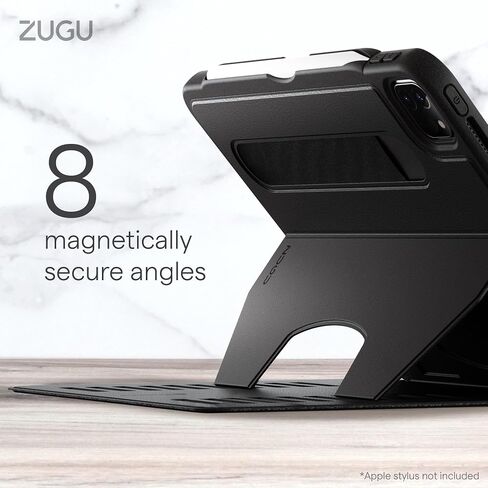ZUGU CASE for iPad Pro 11 1st/2nd/3rd/4th Generation 2018/20/21/22 [Black] | Ultra Slim Protective Cover, Apple Pencil Holder w/Charging, Convenient 8-Angle Magnetic Stand, Auto Sleep/Wake Function in Kuwait