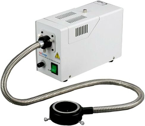 AmScope HL250-AY ضوء مجهر ستيريو من الألياف البصرية ثنائي الرقبة، مصدر ضوء هالوجين 150 وات، 110 فولت - 120 فولت in Kuwait