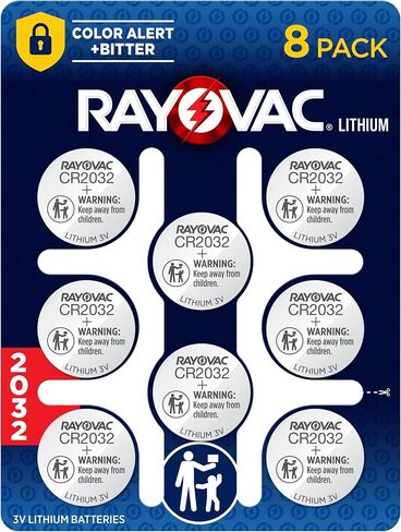 Rayovac Lithium Coin Cell Batteries Size 2032 3V, 2 Pack in Kuwait