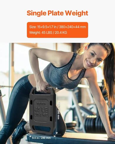 VEVOR Cast Iron Weights, 10LB Pair Weighted Weights with Straps, Adjustable Plate for Swings, Squat, Strength Training, Weightlifting, Fitness Workout in Saudi Arabia