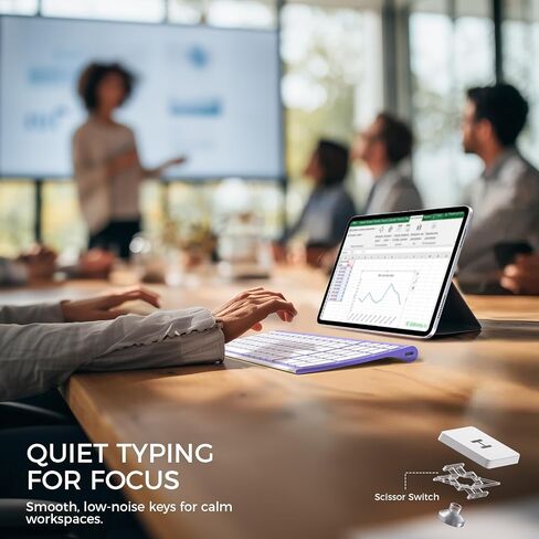 iClever BK10 Bluetooth Keyboard, Universal Bluetooth 5.1 Wireless Keyboard with Number Pad, Ergonomic Design, Multi-Device Compatibility, Stable Connection for Mac, iPad, iPhone, Android, Windows | Stable Connection for Mac,Windows,iPad,iPhone,Android in Kuwait
