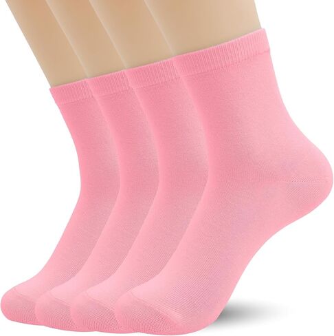 AzWeiler Women Cotton Stretchy Color Socks Quarter Thin Socks Soft Breathable Socks 4- Pair Packages Women Size 7-11 (Black) in Saudi Arabia