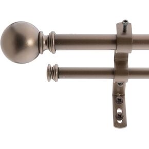 مجموعة قضبان ستائر مزدوجة كلاسيكية مقاس 5/8 بوصة من ديكوبوليتان، من 86 إلى 128 بوصة، برونزي داكن in Kuwait