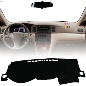 غطاء لوحة القيادة الداخلية من MOHANO متوافق مع Toyota Corolla 2003-2008، حصيرة غطاء لوحة القيادة غير قابلة للانزلاق مناسبة لسيارة Toyota Corolla 2003 2004 2005 2006 2007 2008 واقي حصيرة لوحة القيادة ظلة بدون وهج أسود in Kuwait