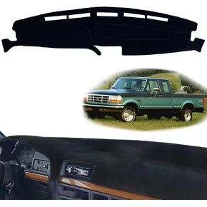 INUBOXES Dashboard Dash Board Cover Mat Pad Carpet Non-Slip Custom Compatible with Ford F150 F250 F350 Pickup Truck 1992 1993 1994 1995 1996 Protector Sunshield (Black Trim)
