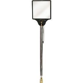 MAG-MATE 301G240 Telescoping Square Glass Inspection Mirror with Magnetic Base, Powerful Permanent Rare Earth Magnets, 2" x 2" Mirror, 2 lbs. Holding Capacity