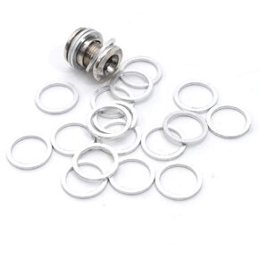 20pcs 1.0mm 1mm Aluminum Alloy Bicycle Mountain Bike Chainring Bolt Spacer Double Ring to Single