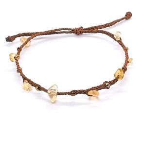 Handmade Peridot Small Crystal Bracelet (6.5-7.5'') - Adjustable & Plus Size, Natural Healing Crystal Chips, Waterproof, Chakra Beaded - Unusual Jewelry for Women, Girl & Friendship from PusSoul