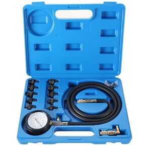NYXOVA Oil Pressure Tester Kit, Professional Oil Pressure Gauge Tool for Engine Diagnostic Test, 0-140 PSI Engine Oil Pressure Diagnostic Tester Tool with Hose Adapters for Cars ATVs Trucks Use