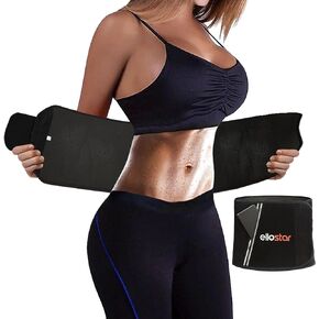 ellostar Waist Trimmer for Women & Men & Tummy Control Band Waistline Body Shaper Sauna Sweatband Sweat Shapewear
