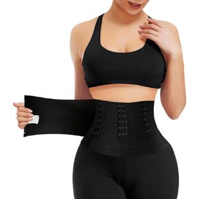 Vigorix Waist Bands for Women,Waist Trainer for Women，Wrap Waist Trainer for Women，Bandage Wrap Waist Trimmer Black