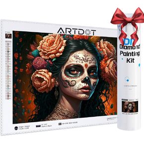ARTDOT 5D Diamond Art Kits for Adults, Licensed Full Drill Skull Diamond Painting Kits for Beginners, Gifts for Women Mom(9.8x13.7 Inches) in Kuwait
