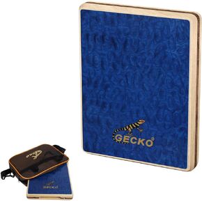 Gecko Cajon, Cajon Drum, Hand Drum, Travel Cajon, Percussion Instrument Guitar String Resonance, Carry Bag Included