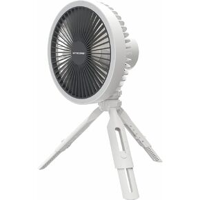 Nitecore NEF10 Multifunctional Portable Electric Fan with LED Ring Light, Flexible Ball Head Tripod, Brushless Motor 10000mAh Battery(Grey)