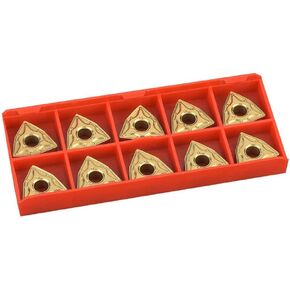 CNC Carbide Blade, 10PCS Lathe Turning Tool WNMG 432 / WNMG0804 Carbide Inserts Stainless Steel for Dimensional Accuracy of Machined Surface
