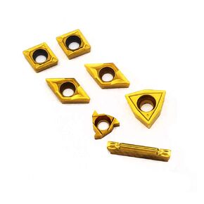 OSCARBIDE Carbide Turning Inserts WCMT050304,CCMT060204,DCMT070204,MGMN200,08ER A60,CNC Lathe Insert for 1/4"Indexable Lathe Turning Tool Holder Insert Replacement, 7 Pieces