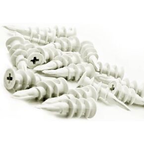 Wideskall® Self Drilling Drywall Nylon Anchors Fit #8 - #10 Fastener Screws (Pack of 15)