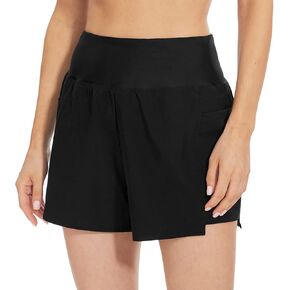 شورت سباحة للسيدات من JENEARY مقاس 3 بوصات، شورت سباحة عالي الخصر للتحكم في البطن in Kuwait