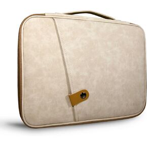 Hoichoe Tablet Sleeve Bag Carrying Case for iPad Pro12.9 2022/2021/2020,Protective Bag for Samsung Galaxy Tab 12.4,Storage Bag Fits Surface Pro 12.3,Light Apricot