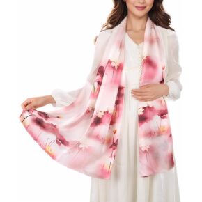 WharFlag Women Silk Scarf - 100% Mulberry Silk Long Satin Scarves Fashion lightweight Head Shawl Wraps Scarf for Women Gift