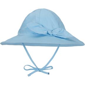 Baby Toddler Girls Wide Brim Sun Hats UPF 50+ Sun Protection Cute Floral Summer Beach Outdoor Strap Bucket Hat