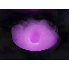 مرجل أسود كبير للساحرة مقاس 30.48 سم من Green Vista مع مقبض سلسلة وضباب أرجواني مخيف (مع خيارات الألوان) - ديكور الهالوين، والحفلات، ودلو الحلوى - خدعة أو حلوى - قطر 30.48 سم in Kuwait