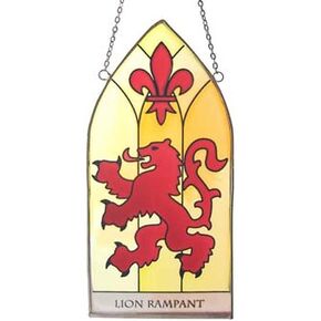 Scotland Lion Rampant Gothic Panel Stained Glass